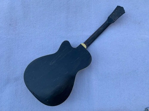 Washburn Black Resonator Dobro Guitar, Maple Neck, Rosewood Fingerboard