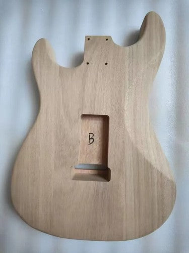 Mahogany Wood F Hole SSS Guitar Body Fit Stratocaster Strat