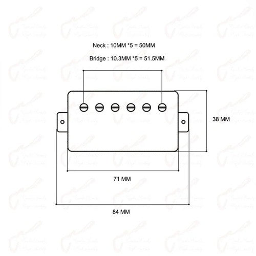 Open Neck Bridge Guitar Humbucker Pickups Fit Epiphone,Ibanez,Peavey,Washburn