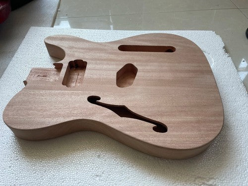 Unfinished Mahogany Wood Guitar Humbucker Body DIY Project Fit Telecaster Tele