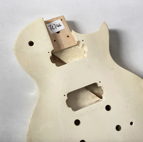 White Single Cut Guitar Basswood Body Fit LP Les Paul
