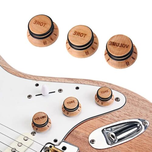 Maple Wood Guitar Tone And Volume Control Knobs Fit Fender Stratocaster ST