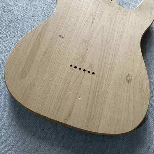Left Handed Unfinished Basswood Guitar Body with String Through Bridge Fit Tele