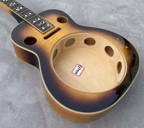 Custom DIY Project Dobro Resonator Guitar, Maple Neck, Rosewood Fingerboard