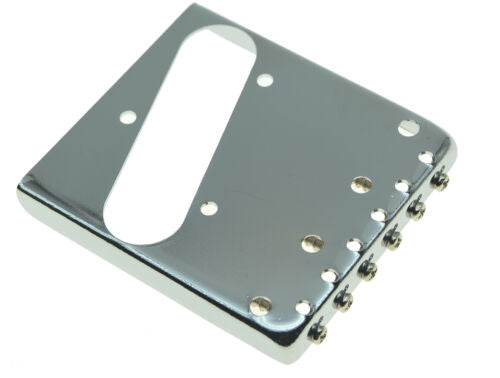 Tele Single Coil Vintage Bridge 6 Individual Brass Saddles Chrome For Fender Telecaster