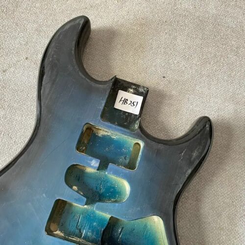 Blue Burst DIY Project Basswood Guitar Solid Body Fit Stratocaster Strat