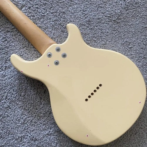 Cream Left Handed 6 String Mandolin Guitar, Maple Neck and Fingerboard