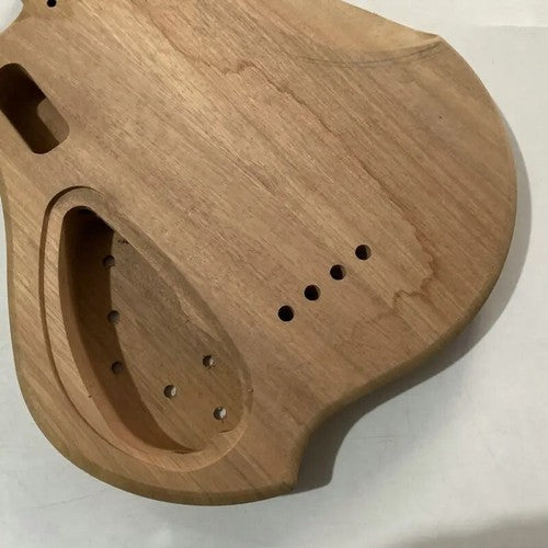 Mahogany Wood 4 String Electric Bass Guitar Body DIY Project
