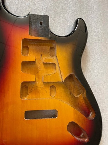 Poplar Wood Tobacco Burst Guitar Body Fit Stratocaster Strat