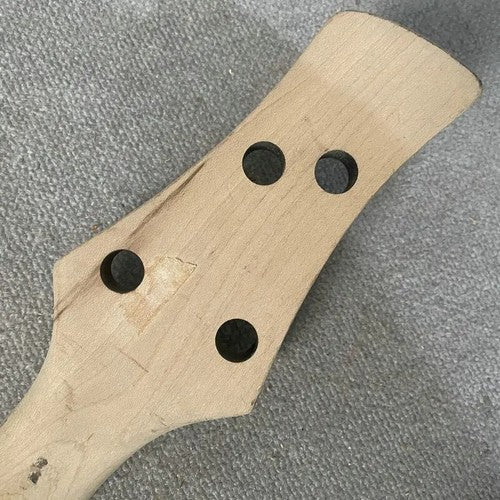 Custom DIY Project 4 String Bass Maple Wood Neck, Rosewood 24 Frets Fretboard