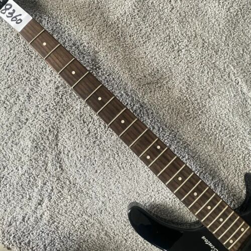 Harley Benton Black 4 String Electric Bass, Maple Neck, Basswood Body