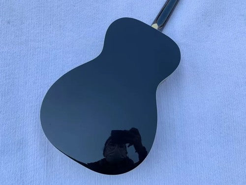 Black Glossy Finish Dobro Resonator Guitar, Maple Neck, Rosewood Fingerboard DIY