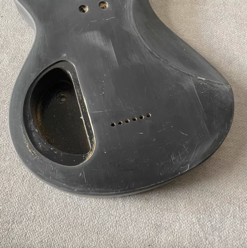 Black Double Cutaway Guitar Solid Basswood Body DIY Project
