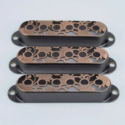 Red Bronze Hollowed Guitar Single Coil Pickup Covers Fit Stratocaster Strat