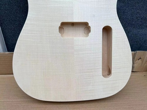 HH Mahogany Guitar Body with Tiger Maple Top Fit Telecaster Tele