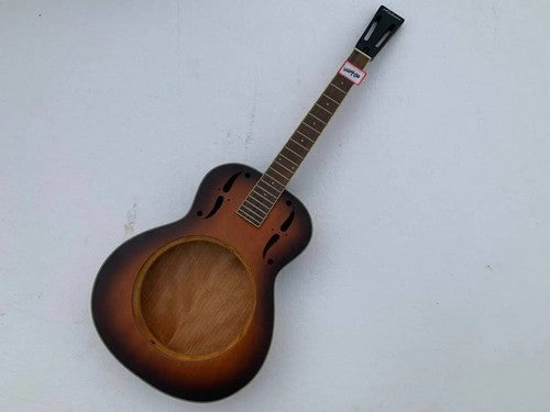 Sunburst Dobro Resonator Guitar DIY Project, Maple Neck, Rosewood Fingerboard