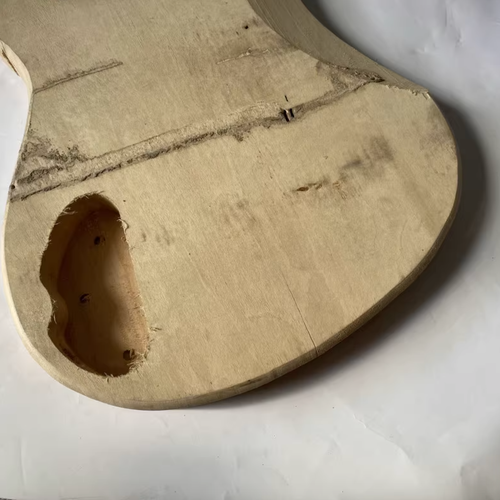 Basswood 4 String Electric Bass Guitar Body DIY Project