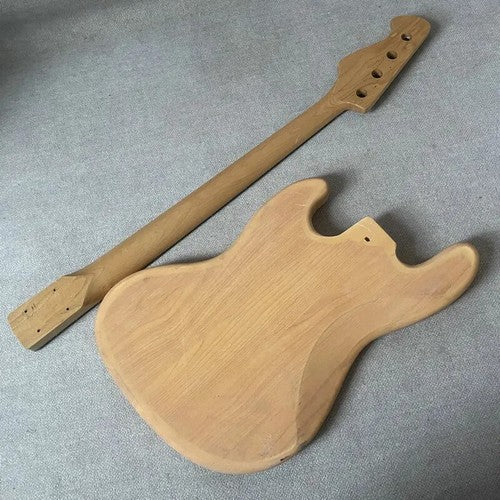 4 String Bass Guitar Body with Maple Neck, Rosewood Fretboard Fit Jazz Bass JB