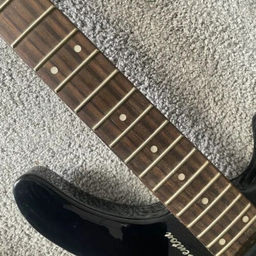 Harley Benton Black 4 String Electric Bass, Maple Neck, Basswood Body