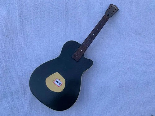 Washburn Black Resonator Dobro Guitar, Maple Neck, Rosewood Fingerboard