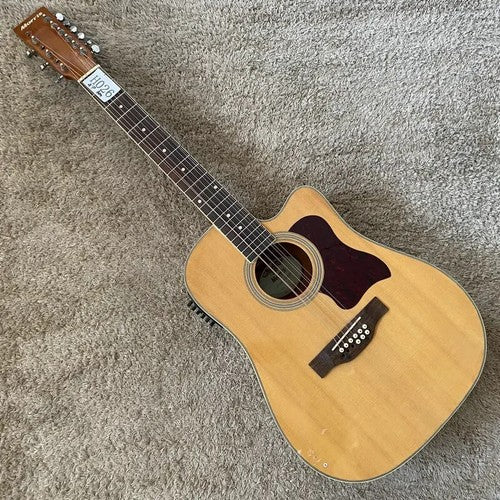 12 String Electric Acoustic Guitar Spruce Maple Plywood Body, with Neck