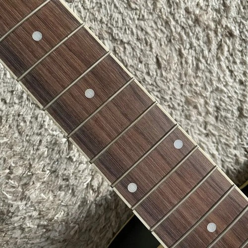 Matte Black 12 String Acoustic Guitar, Spruce and Mahogany Body, Maple Neck
