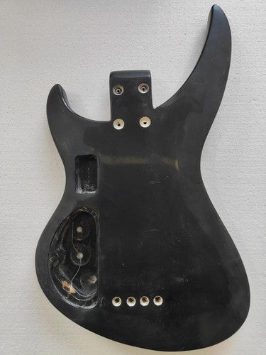 Black Basswood 4 String Electric Bass Body DIY Project
