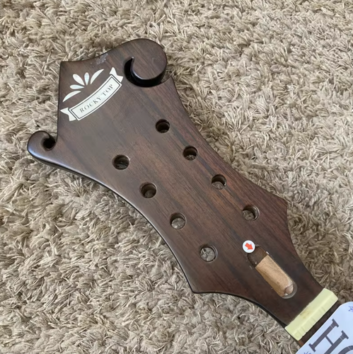 Black 8 String Mandolin, Spruce and Mahogany Body, 24 Frets Rosewood Fretboard