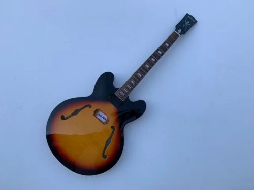 Maple Top Semi Hollow Jazz Guitar Body with Neck, Roewood Fingerboard