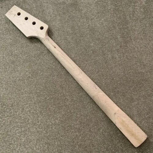 Fretless Rosewood Fingerboard 4 String Bass Uncut Maple Neck DIY Project