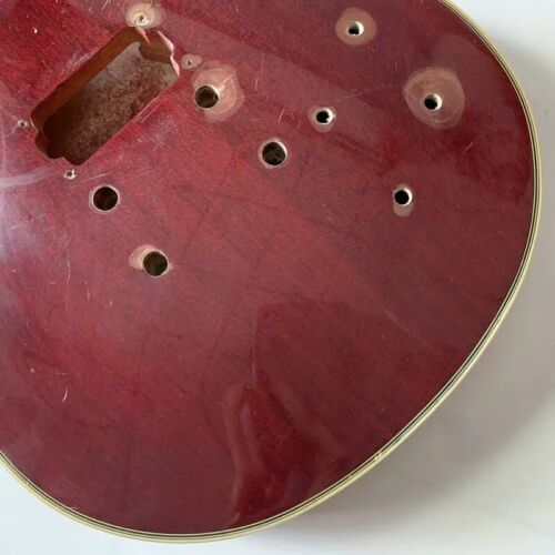 Red DIY Project Guitar Mahogany Body with Maple Neck, Rosewood Fingerboard
