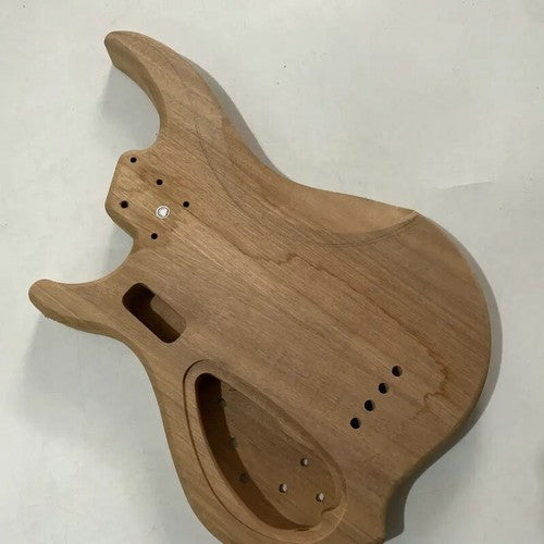 Mahogany Wood 4 String Electric Bass Guitar Body DIY Project