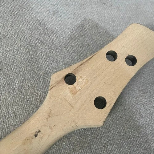 Custom DIY Project 4 String Bass Maple Wood Neck, Rosewood 24 Frets Fretboard