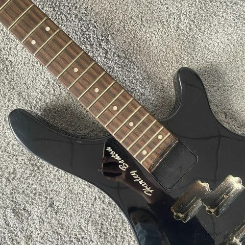 Harley Benton Black 4 String Electric Bass, Maple Neck, Basswood Body