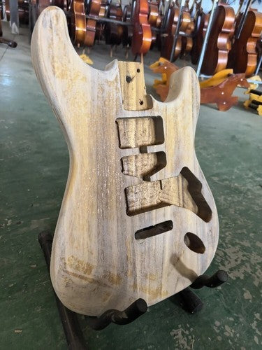 Poplar Wood DIY Project Guitar HSH Body Fit Stratocaster Strat