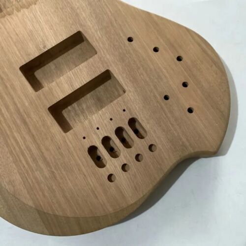 Mahogany Wood 4 String Electric Bass Guitar Body DIY Project