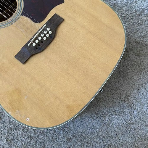 12 String Electric Acoustic Guitar Spruce Maple Plywood Body, with Neck
