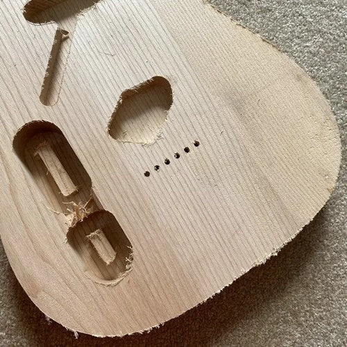 Left Handed Ash Wood Guitar Single Cut Body Fit Telecaster Tele