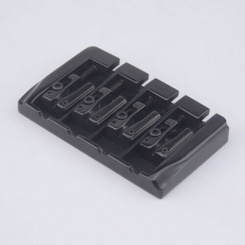 Guitar Bridge 1 Set Bass Bridge For 4 Strings Electric Bass Black
