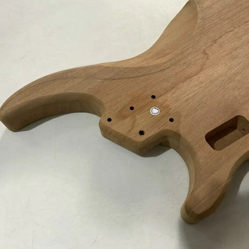 Mahogany Wood 4 String Electric Bass Guitar Body DIY Project