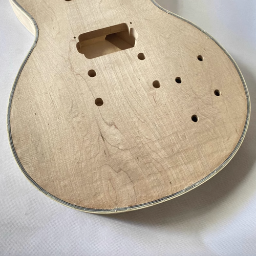 Veneer Maple Top Unfinished Guitar Basswood Body Fit LP Les Paul DIY Project