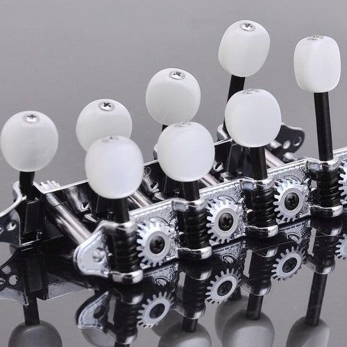 Silver 4R4L 8 String Mandolin Machine Heads Tuning Pegs Keys