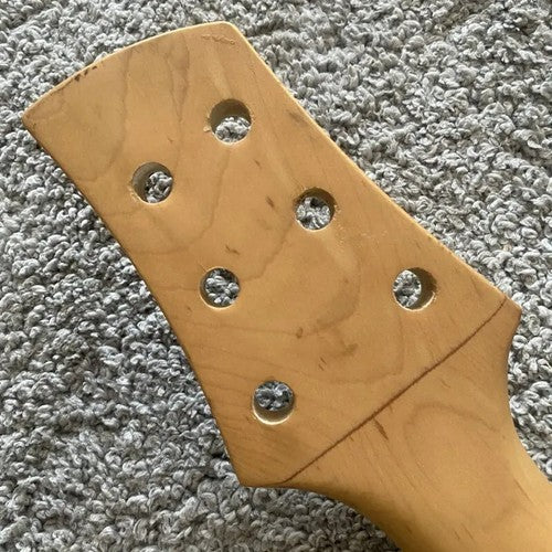 Cream Left Handed 6 String Mandolin Guitar, Maple Neck and Fingerboard