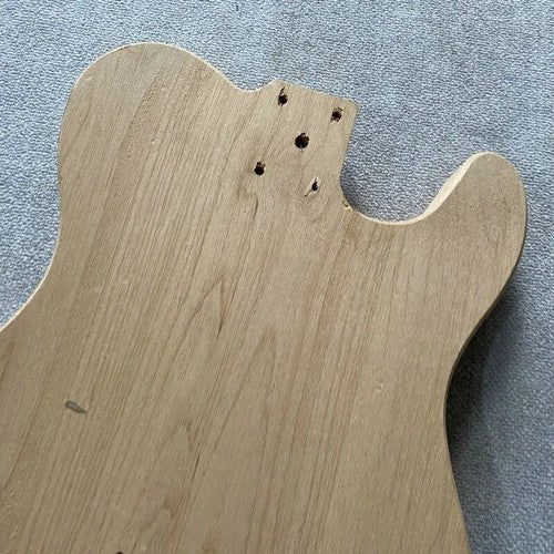 Left Handed Unfinished Basswood Guitar Body with String Through Bridge Fit Tele