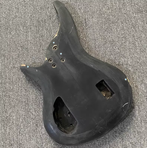 Black 4 String Electric Bass Basswood Body DIY Project