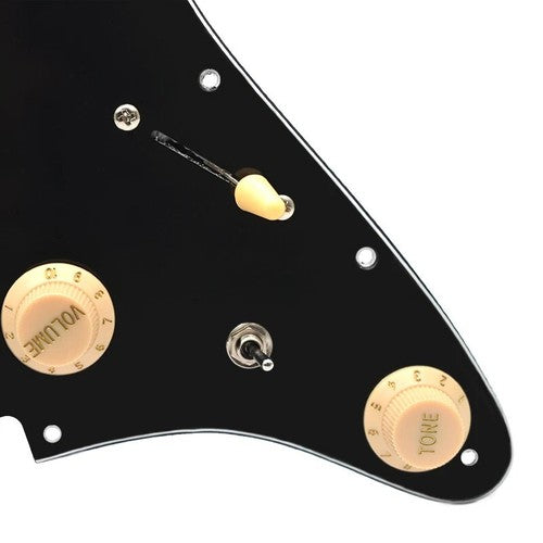 Black Guitar SSS Loaded Prewired Pickguard Alnico Pickups Fit Strat Stratocaster