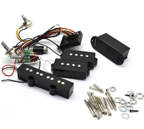 1 Set 4 String Bass Guitar Pickup with Wiring Harness For Precision P Bass