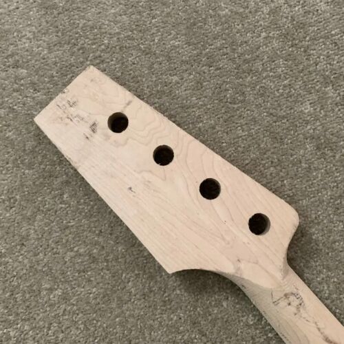 Fretless Rosewood Fingerboard 4 String Bass Uncut Maple Neck DIY Project