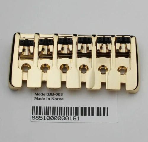 6 String Electric Bass Bridge in Gold Fit Schecter,Ibanez,Washburn,ESP LTD,Cort