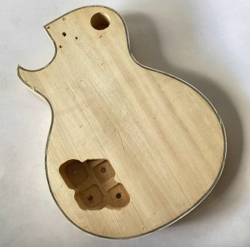 Veneer Maple Top Unfinished Guitar Basswood Body Fit LP Les Paul DIY Project
